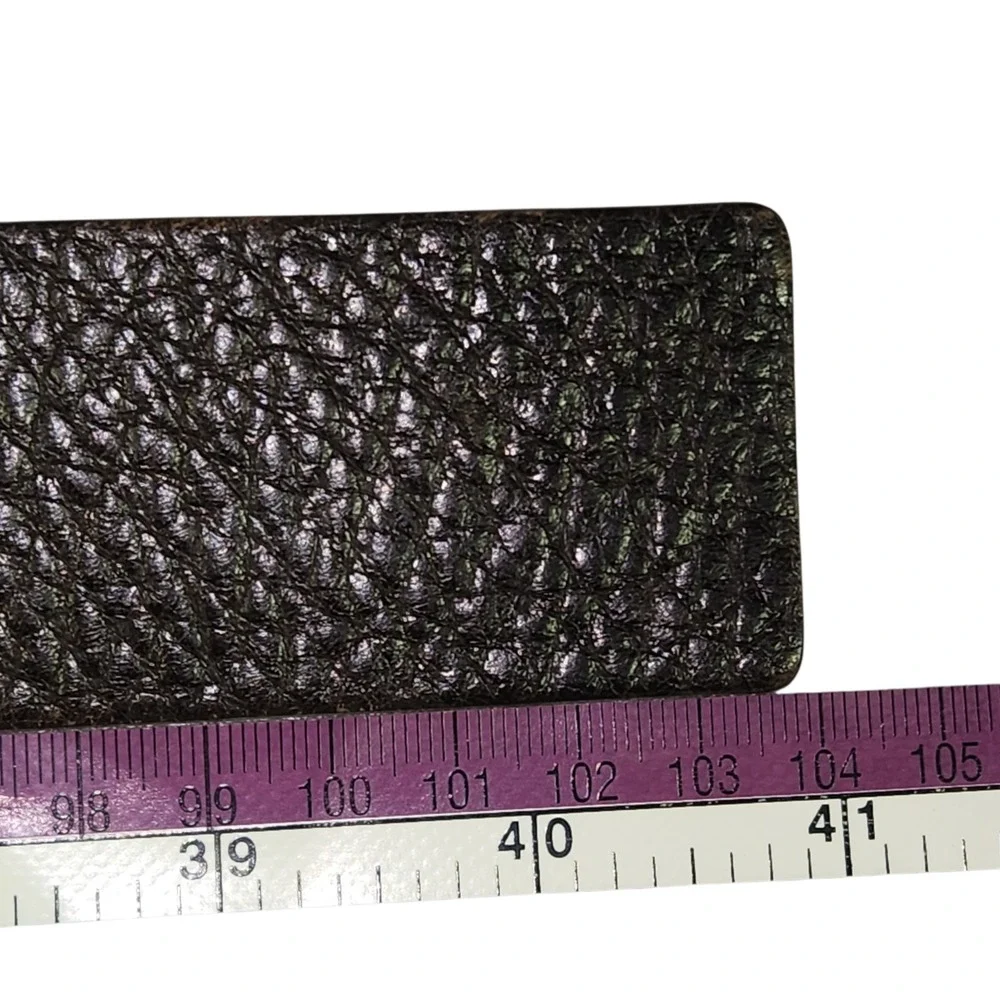 Francesco Biasia Italy Brown Pebbled Leather Hip Belt Brass Buckle O Ring Sz M